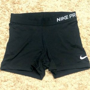 Black Nike Pro spandex shorts